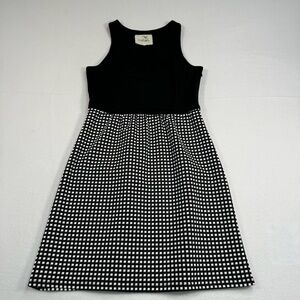 Tabitha Black White Check Print Sleeveless Mini Dress Womens Size 6 Zip Closure